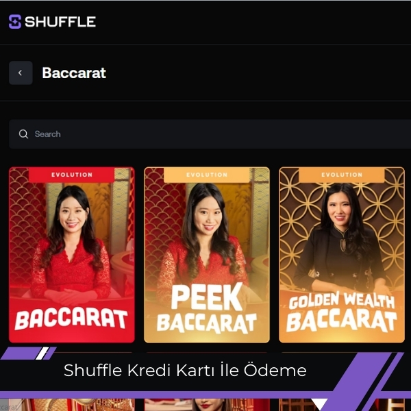 Shuffle kredi kartı ile ödeme